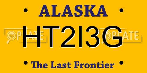 HT2I3G Alaska License Plate