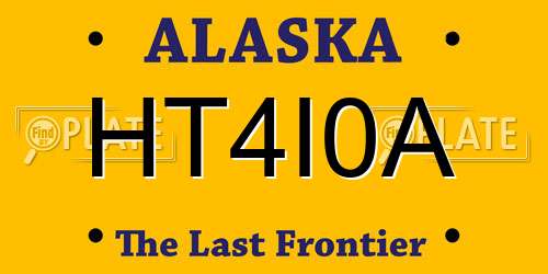 HT4I0A Alaska License Plate