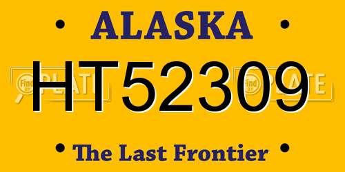 HT52309 Alaska License Plate