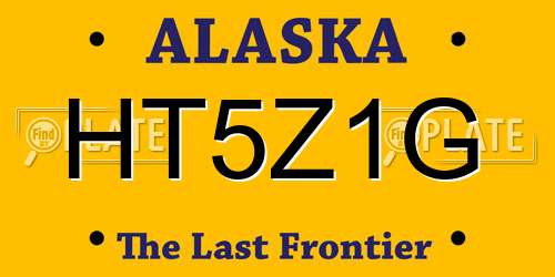 HT5Z1G Alaska License Plate