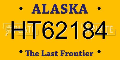 HT62184 Alaska License Plate