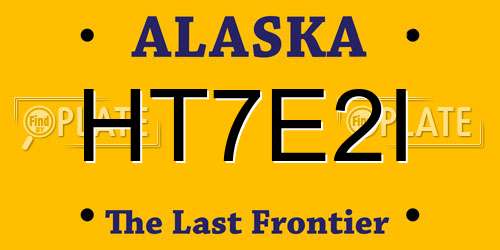 HT7E2I Alaska License Plate