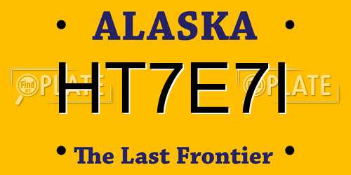 HT7E7I Alaska License Plate