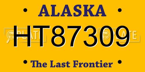 HT87309 Alaska License Plate
