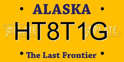 HT8T1G Alaska License Plate