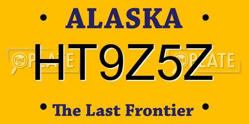 HT9Z5Z Alaska License Plate