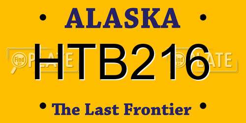 HTB216 Alaska License Plate