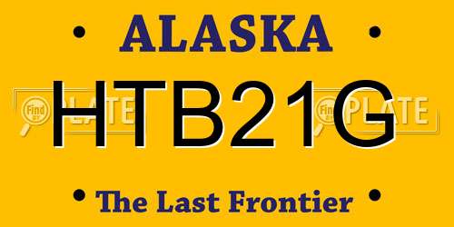 HTB21G Alaska License Plate