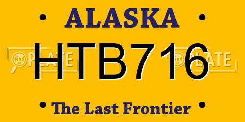 HTB716 Alaska License Plate
