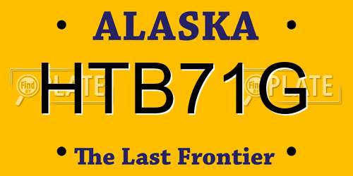 HTB71G Alaska License Plate