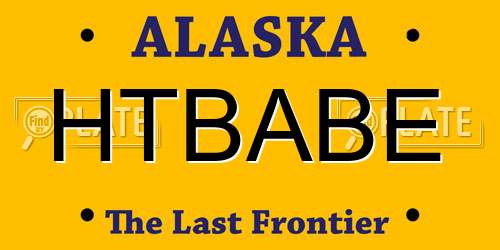 HTBABE Alaska License Plate
