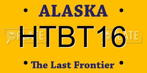 HTBT16 Alaska License Plate
