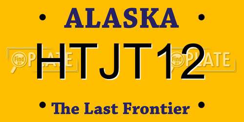HTJT12 Alaska License Plate
