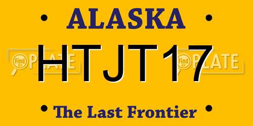 HTJT17 Alaska License Plate