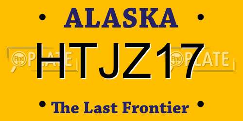 HTJZ17 Alaska License Plate