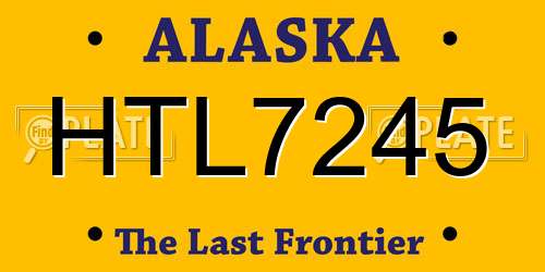 HTL7245 Alaska License Plate