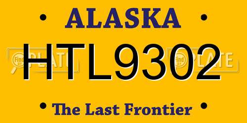 HTL9302 Alaska License Plate