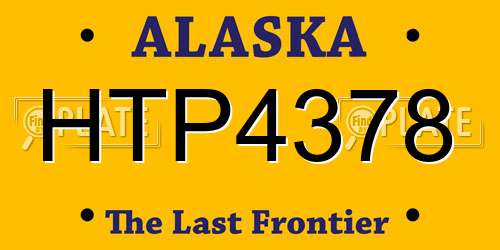 HTP4378 Alaska License Plate