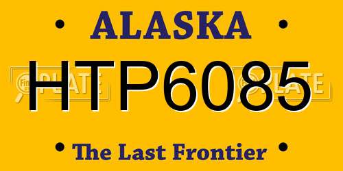 HTP6085 Alaska License Plate