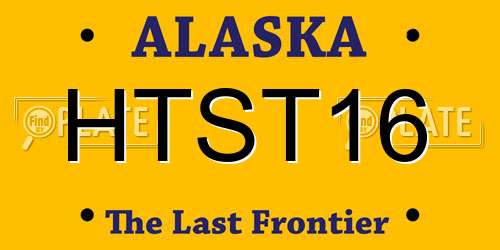 HTST16 Alaska License Plate