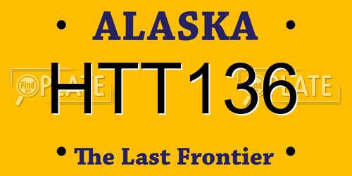 HTT136 Alaska License Plate