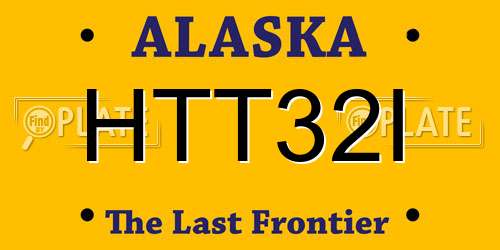 HTT32I Alaska License Plate