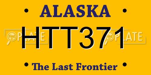 HTT371 Alaska License Plate