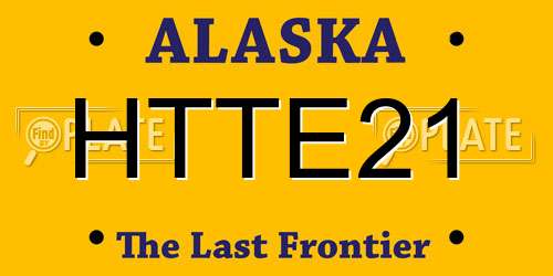 HTTE21 Alaska License Plate