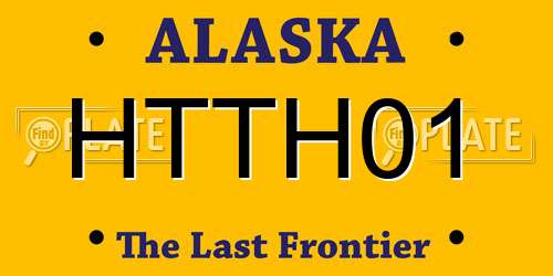 HTTH01 Alaska License Plate
