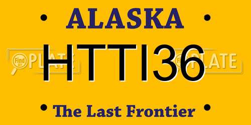 HTTI36 Alaska License Plate