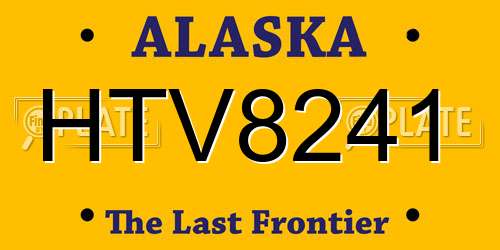 HTV8241 Alaska License Plate