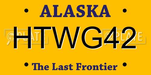 HTWG42 Alaska License Plate