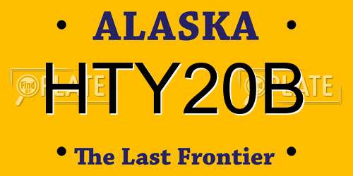 HTY20B Alaska License Plate