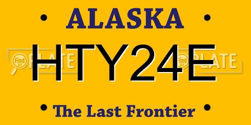 HTY24E Alaska License Plate