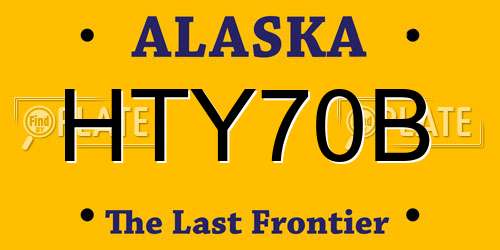 HTY70B Alaska License Plate