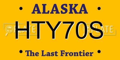 HTY70S Alaska License Plate