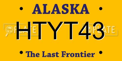 HTYT43 Alaska License Plate