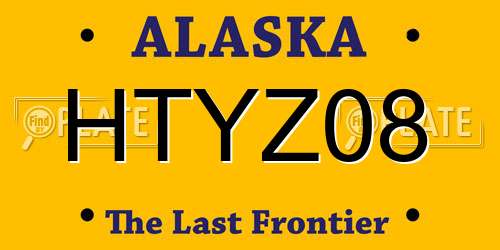 HTYZ08 Alaska License Plate