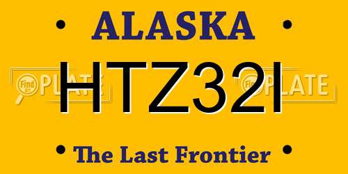 HTZ32I Alaska License Plate