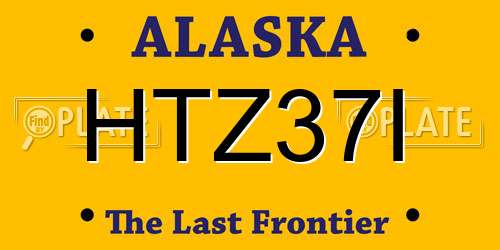 HTZ37I Alaska License Plate