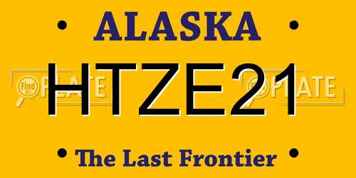 HTZE21 Alaska License Plate