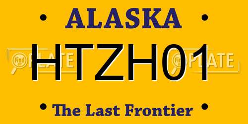HTZH01 Alaska License Plate
