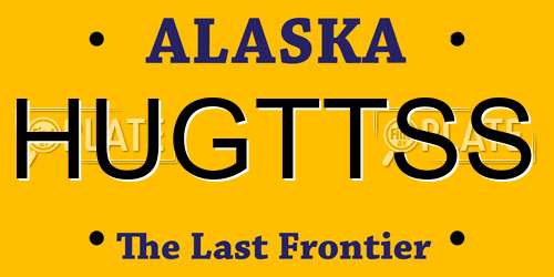 HUGTTSS Alaska License Plate