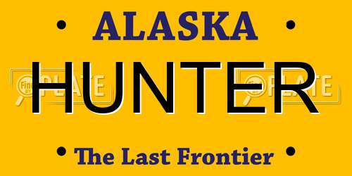 HUNTER Alaska License Plate