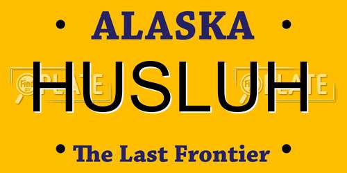 HUSLUH Alaska License Plate