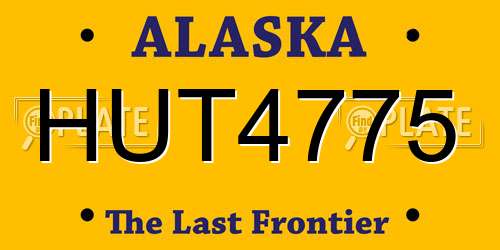 HUT4775 Alaska License Plate