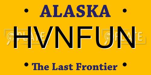 HVNFUN Alaska License Plate