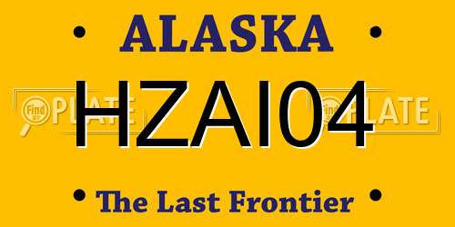 HZAI04 Alaska License Plate