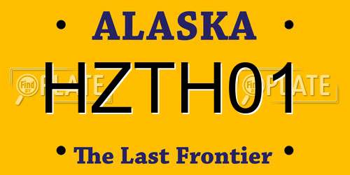 HZTH01 Alaska License Plate
