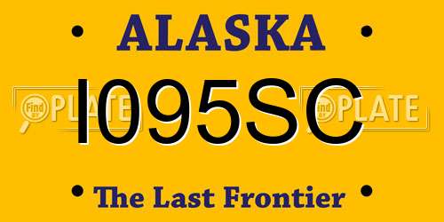 I095SC Alaska License Plate